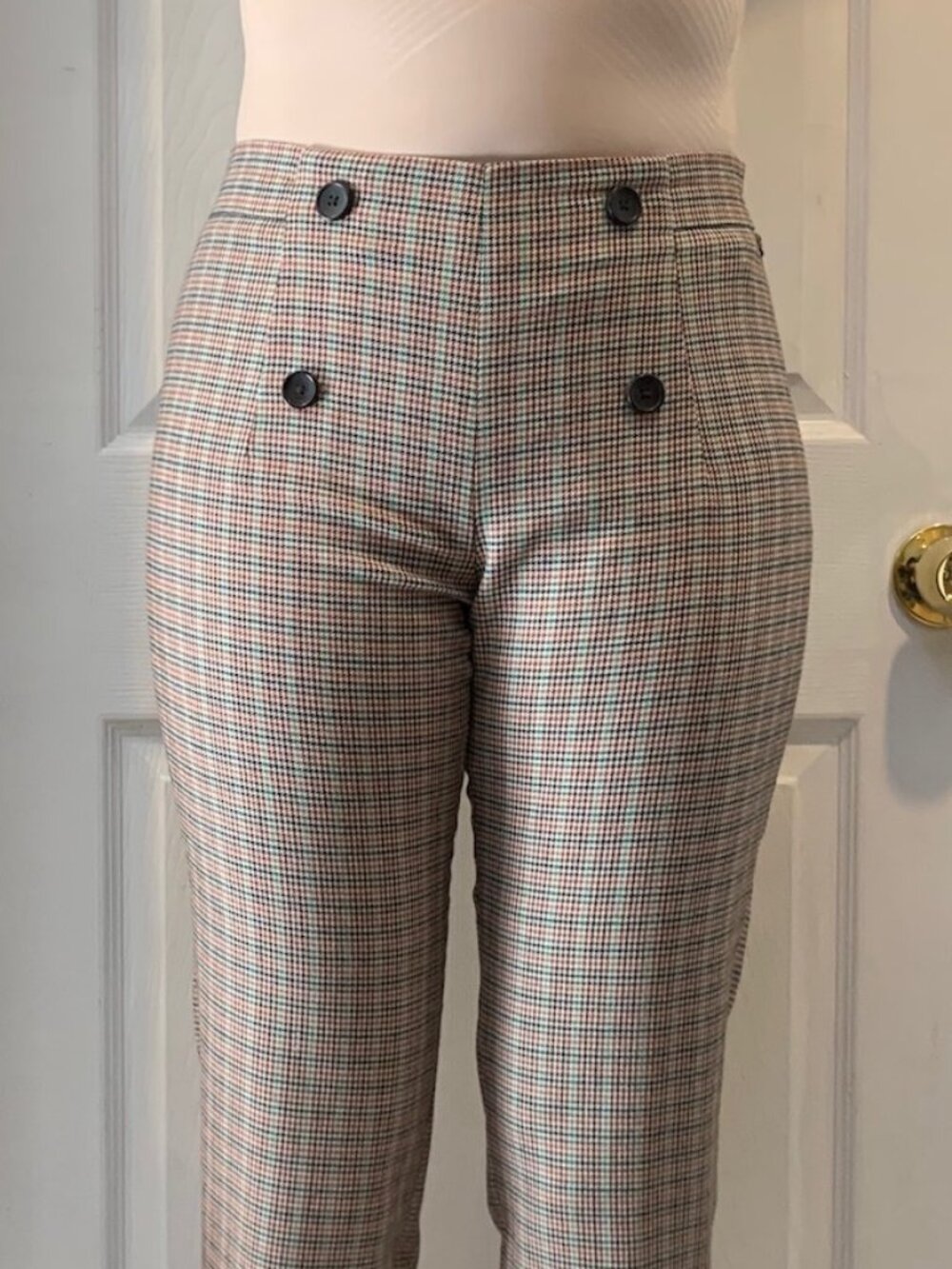 Scotch & Soda, Far Far Away ankle crop pants, houndstooth